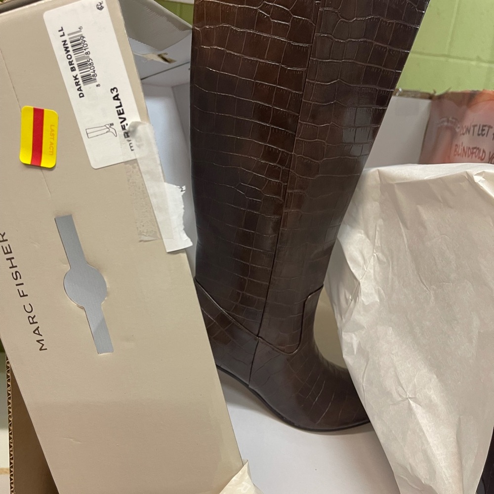 BNIB Marc Fisher Secalm Revela3 Boots Dk Brown - Picture 7 of 16